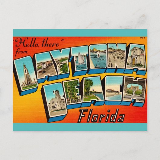 Daytona Beach Florida Postkarte (Vorderseite)