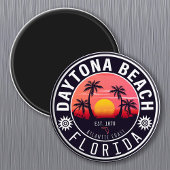 Daytona Beach Florida Retro Sunset Souvenirs 80er Magnet