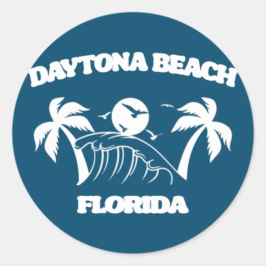 Daytona Beach Florida Runder Aufkleber (Vorderseite)