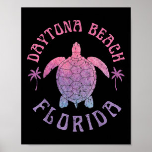 Daytona Beach Florida Sea Turtle Sommerurlaub Poster