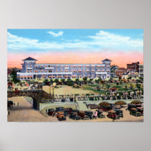 Daytona Beach Florida Seaside Hotel und Boardwalk Poster