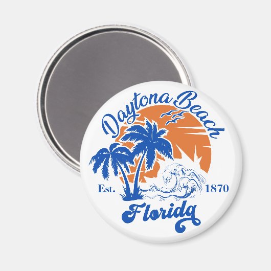 Daytona Beach Florida Summer Waves 60er Magnet (Vorderseite/Rückseite)