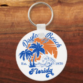 Daytona Beach Florida Summer Waves 60er Schlüsselanhänger (Vorderseite)
