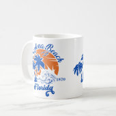Daytona Beach Florida Summer Waves 80er Kaffeetasse (Vorderseite Links)