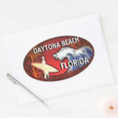 Daytona Beach Florida Surf Art Aufkleber (Umschlag)