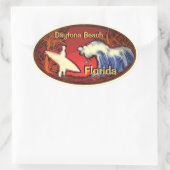 Daytona Beach Florida Surfer Wellen Aufkleber (Tasche)