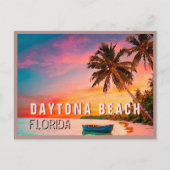 Daytona Beach Florida Tropical Palm Tree 1950s Postkarte (Vorderseite)