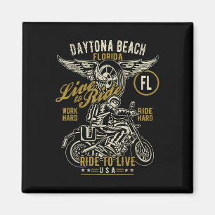Daytona Beach Florida Usa Motorrad gestört De Magnet