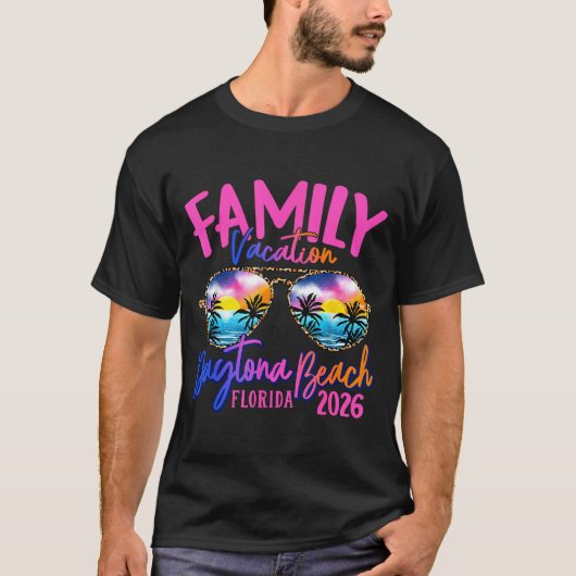 Daytona Beach Florida Vacation 2026 Matching Famil T-Shirt (Vorderseite)