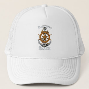 Daytona Beach Florida Vacation Nautical Anchor Sai Truckerkappe