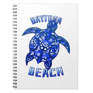 Daytona Beach Florida Vacation Tribal Turtle Notizblock