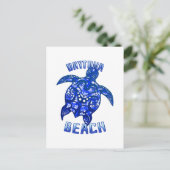 Daytona Beach Florida Vacation Tribal Turtle Postkarte (Stehend Vorderseite)