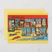 Daytona Beach Florida Vintager Empfang Postkarte (Vorne/Hinten)