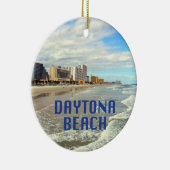 Daytona Beach Foto mit Namen Keramik Ornament (Rechts)