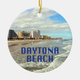 Daytona Beach Foto mit Namen Keramik Ornament