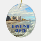Daytona Beach Foto mit Namen Keramik Ornament (Links)