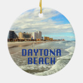 Daytona Beach Foto mit Namen Keramik Ornament (Hinten)