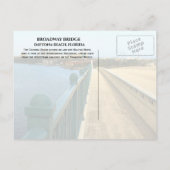 Daytona Beach, Halifax River, Broadway Bridge Postkarte (Rückseite)