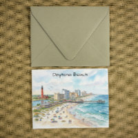 Daytona Beach Küstencharme Wasserfarbenkunst