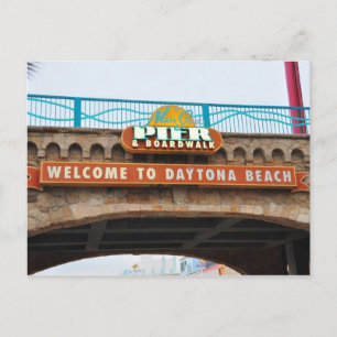 Daytona Beach Main Pier Boardwalk Bridge Postcard Postkarte