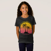 Daytona Beach Retro Sunset Palms T-Shirt (Vorne ganz)