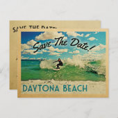 Daytona Beach Save the Date Florida Surfing Ankündigungspostkarte (Vorne/Hinten)