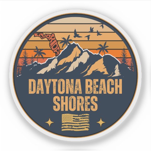 Daytona Beach Shoes, Florida Aufkleber (Vorderseite)