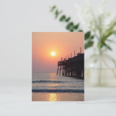Daytona Beach Sunglow Pier Sunrise Postcard Postkarte (Stehend Vorderseite)