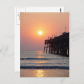 Daytona Beach Sunglow Pier Sunrise Postcard Postkarte (Vorne/Hinten)