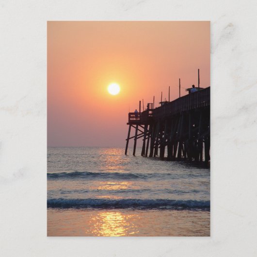 Daytona Beach Sunglow Pier Sunrise Postcard Postkarte (Vorderseite)