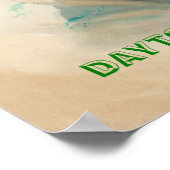 Daytona Beach Travel Poster (Ecke)