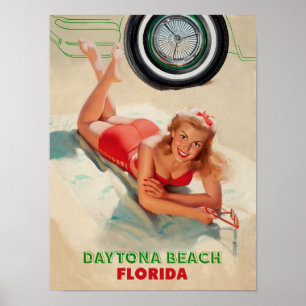 Daytona Beach Travel Poster