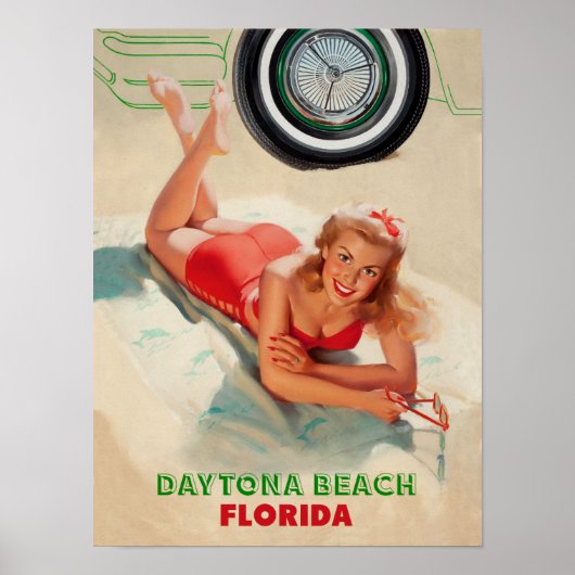 Daytona Beach Travel Poster (Vorne)