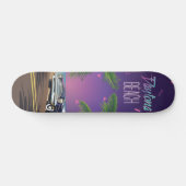 Daytona Beach Vintage Car Travel Poster Skateboard (Horizontal)