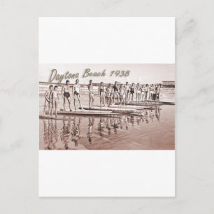 Daytona Beach Vintage Surf Gruppe Foto Postkarte