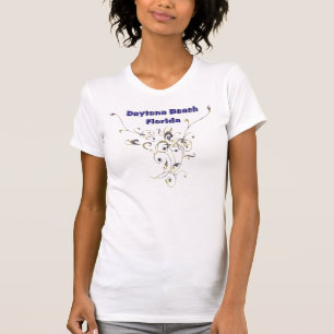 Daytona Beachblumenstrudel-Damen-Behälter T-Shirt