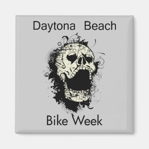 Daytona- Beachfahrrad-Wochen-Schädelschwarzes Magnet