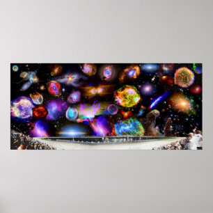 Daytona Speedway mit Chandra Telescope Sky Poster