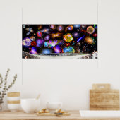 Daytona Speedway mit Chandra Telescope Sky Poster (Küche)