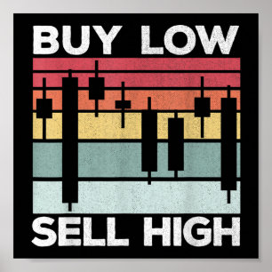 Daytrading Buy Low verkaufen hohe Candlesticks Poster