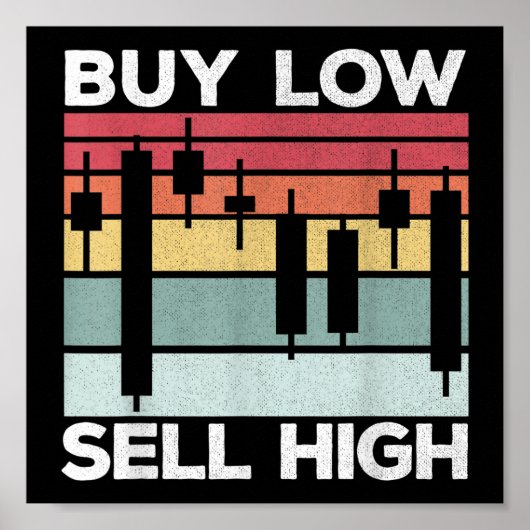 Daytrading Buy Low verkaufen hohe Candlesticks Poster (Vorne)