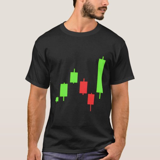 Daytrading Candlestick Fx Forex Pips für Händler T-Shirt (Vorderseite)