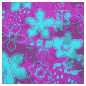 Daytrip-Retro psychedelisches Blumen Stoff (Muster)