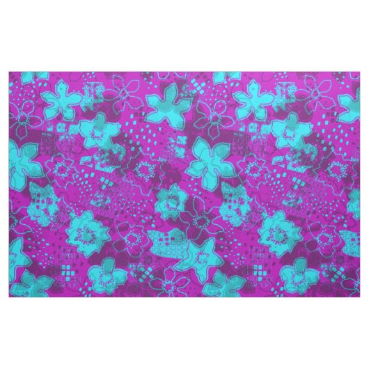 Daytrip-Retro psychedelisches Blumen Stoff (Fat Quarter (45,7 x 55,9 cm))