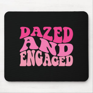 Dazed and Verlobt Bridge to be Groovy Retro Bachel Mousepad