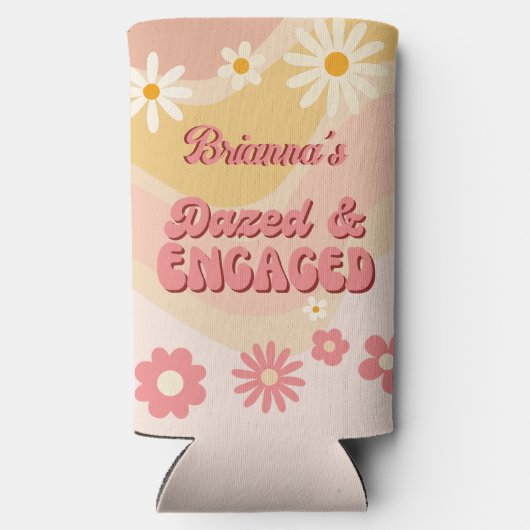 Dazed and verlobt groovy daisy bachelorette favori selters dosenkühler (Rückseite)