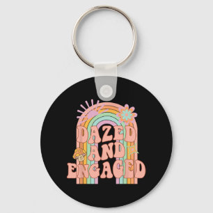 Dazed and Verlobt Groovy Rainbow Team Bride Bachel Schlüsselanhänger
