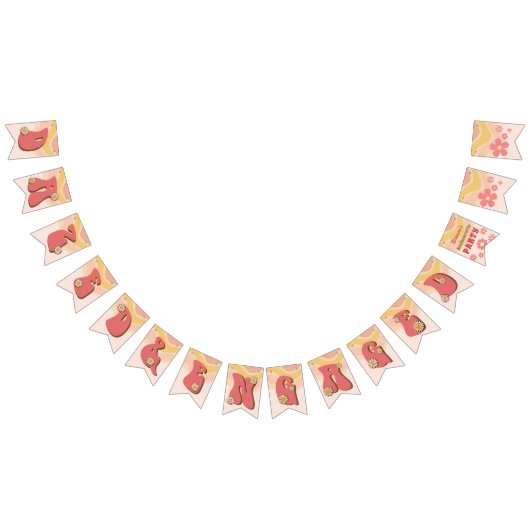 Dazed and verlobt groovy Retro Bachelorette Banner (Alle)