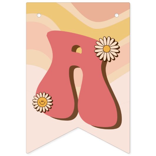 Dazed and verlobt groovy Retro Bachelorette Banner (Zweite Fahne)