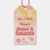 Dazed and verlobt Groovy Retro Bachelorette Gefall Geschenkanhänger (Vorderseite)